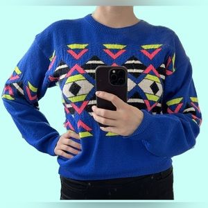 Vintage geometric sweater